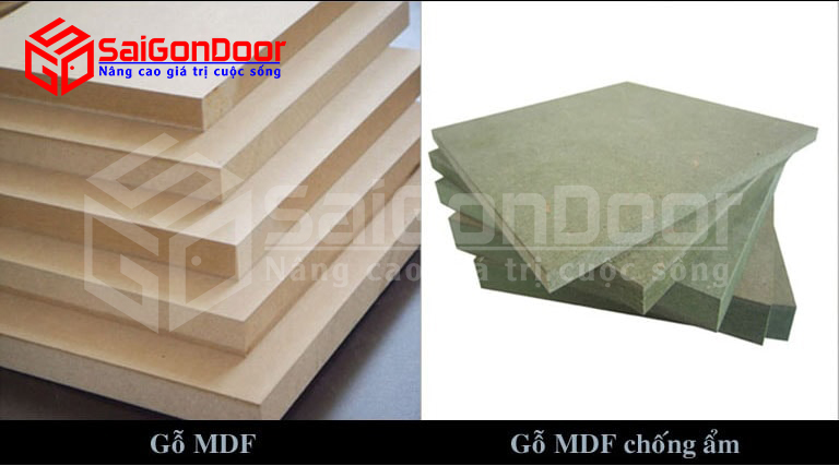 Gỗ công nghiệp MDF thường và MDF lõi xanh chống ẩm